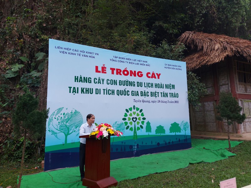 Tổng công ty Điện lực miền Bắc trồng cây trên ''Con đường du lịch hoài niệm các di tích Quốc gia''